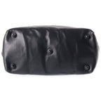 Gucci Perforated Tote Bag Black Leather Silver — view 4