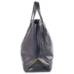 Gucci Perforated Tote Bag Black Leather Silver — view 3