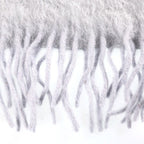 Loewe Mohair Wool Fringe Shawl Scarf Gray — view 4
