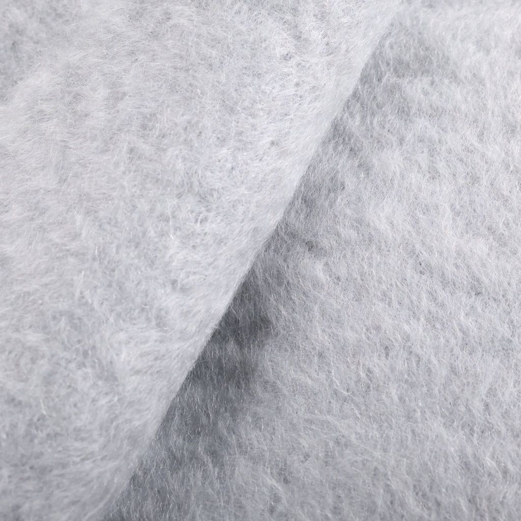 Loewe Mohair Wool Fringe Shawl Scarf Gray — view 6
