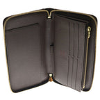 Louis Vuitton Damier Zippy Organizer Wallet Leather Brown — view 4