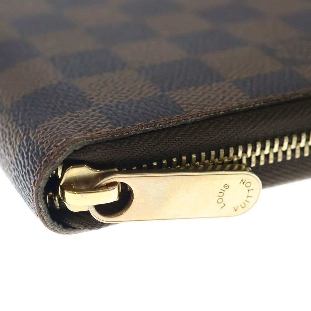 Louis Vuitton Damier Zippy Organizer Wallet Leather Brown — view 5