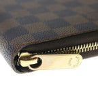 Louis Vuitton Damier Zippy Organizer Wallet Leather Brown — view 5