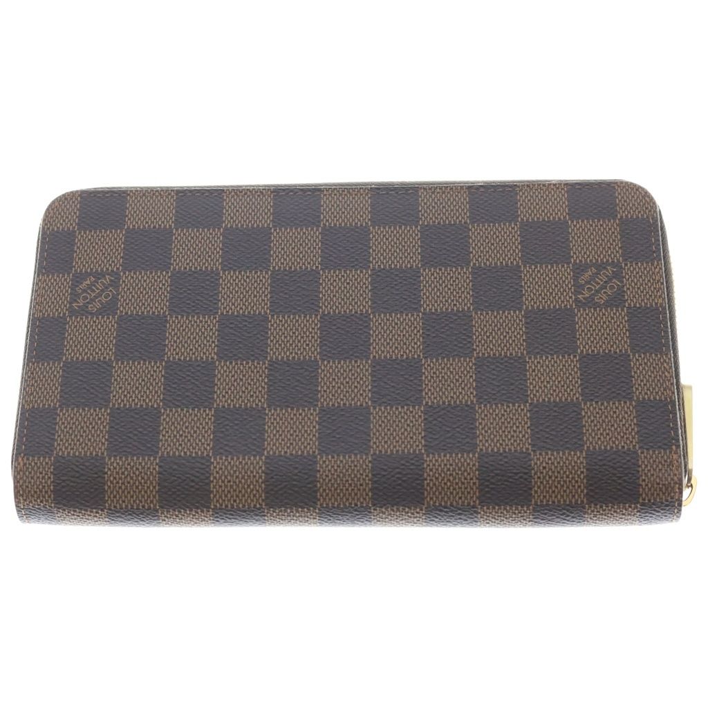 Louis Vuitton Damier Zippy Organizer Wallet Leather Brown — view 2