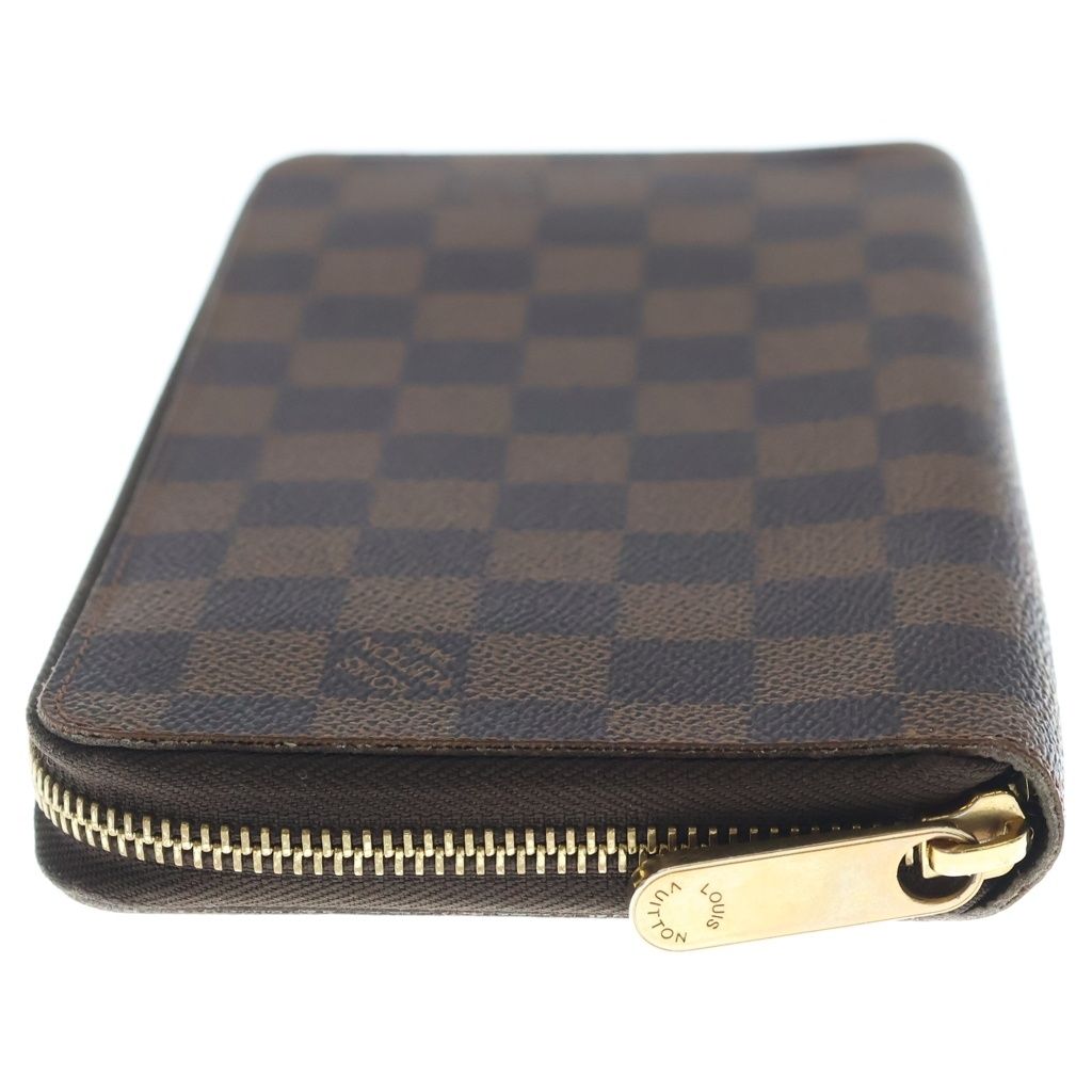 Louis Vuitton Damier Zippy Organizer Wallet Leather Brown — view 3