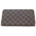 Louis Vuitton Damier Zippy Organizer Wallet Leather Brown