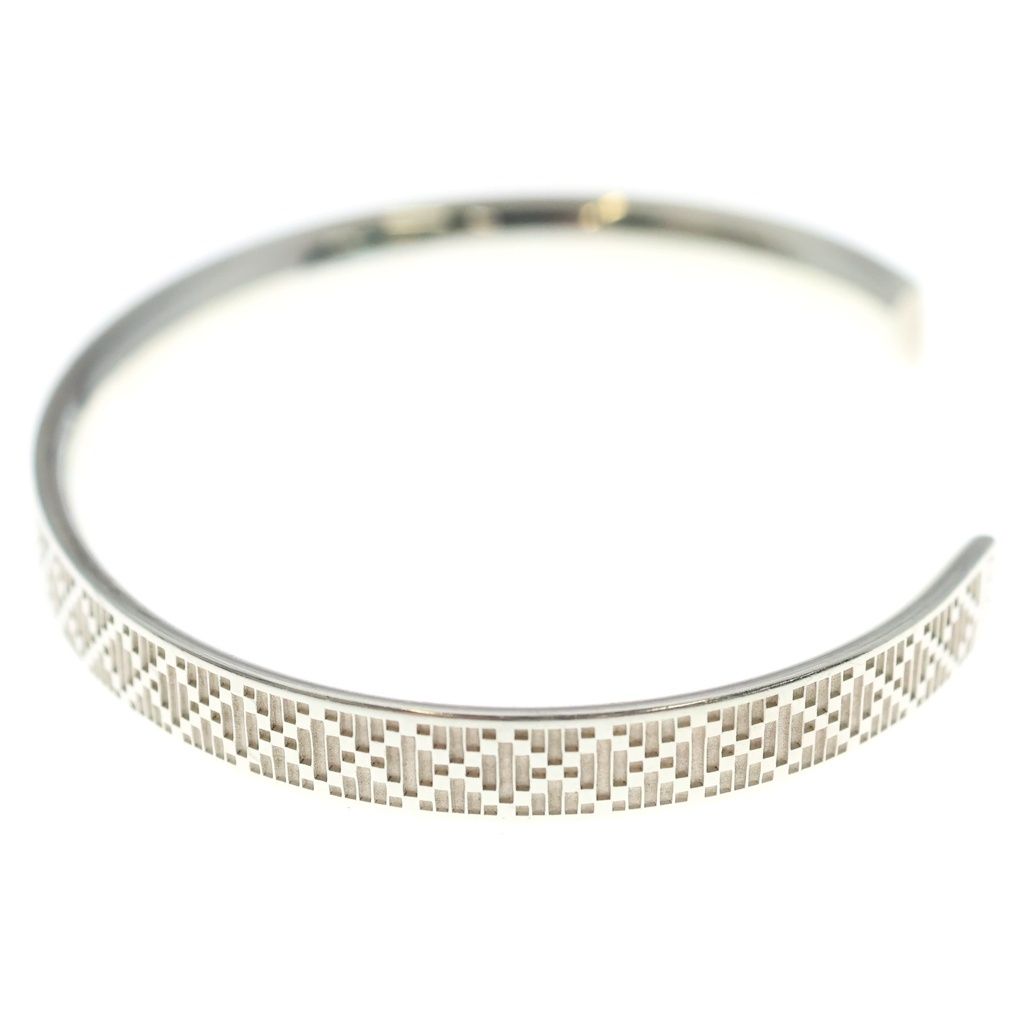 Gucci Diamante Cuff Bracelet Silver — view 4