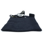 Celine Clochette Logo Shoulder Bag Knit Black White Cotton — view 4