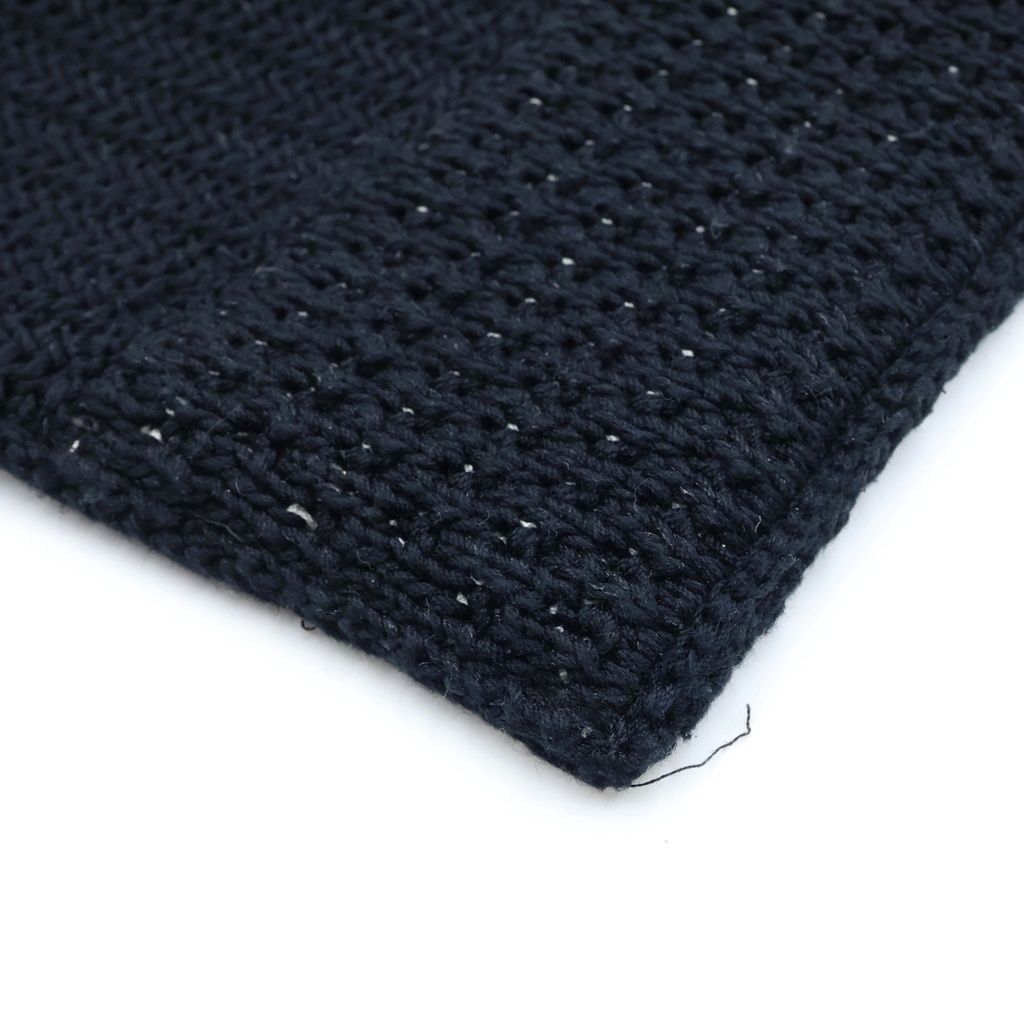 Celine Clochette Logo Shoulder Bag Knit Black White Cotton — view 5