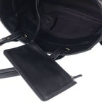 Chanel Paris Biarritz Tote GM Handbag CC Logo Black Silver Canvas Leather — view 7
