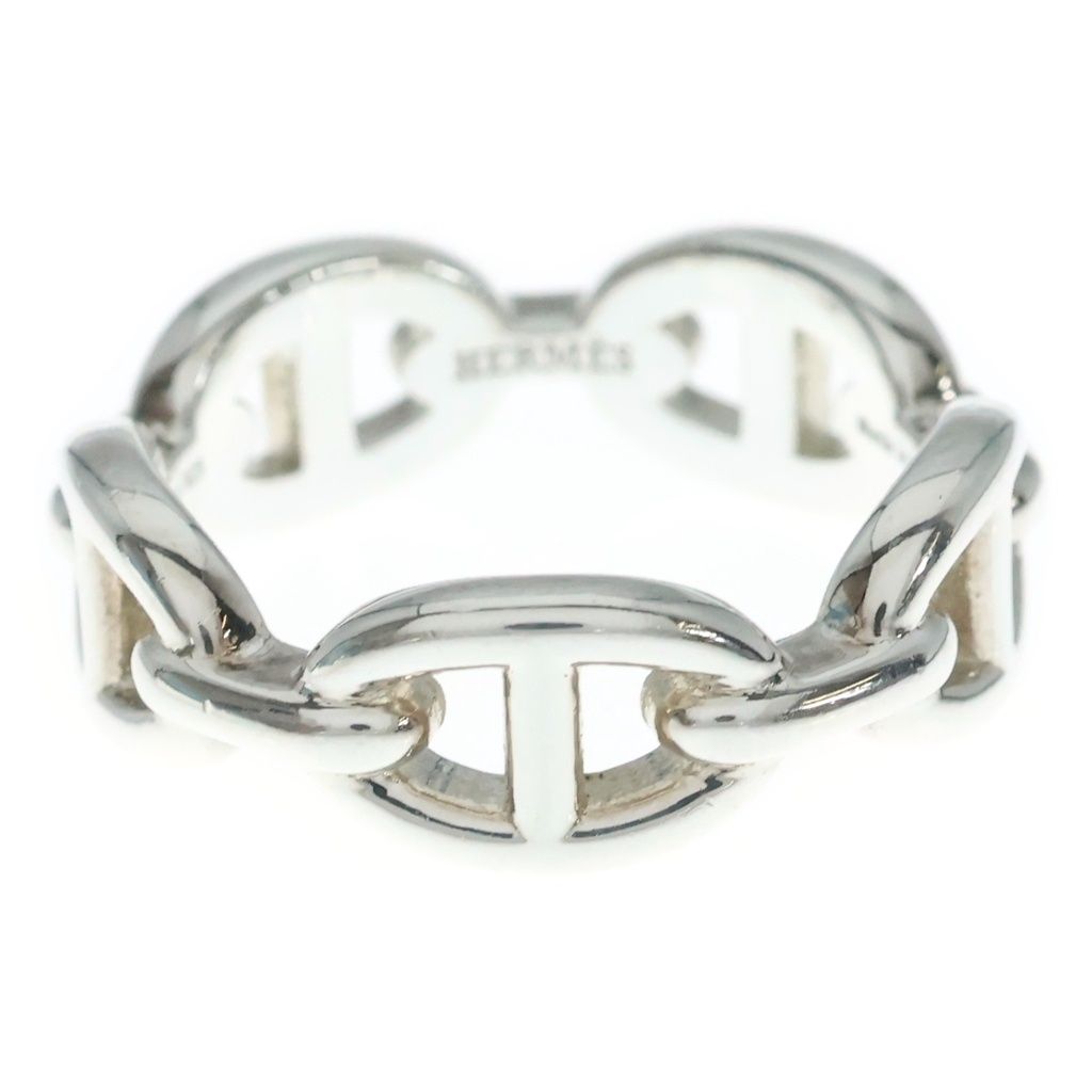 Hermes Chaine D'ancre Enchainee PM Ring 57 Silver