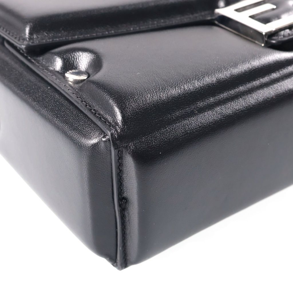 Fendi Baguette Soft Trunk Shoulder Bag 2-Way Black Leather — view 5