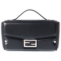 Fendi Baguette Soft Trunk Shoulder Bag 2-Way Black Leather