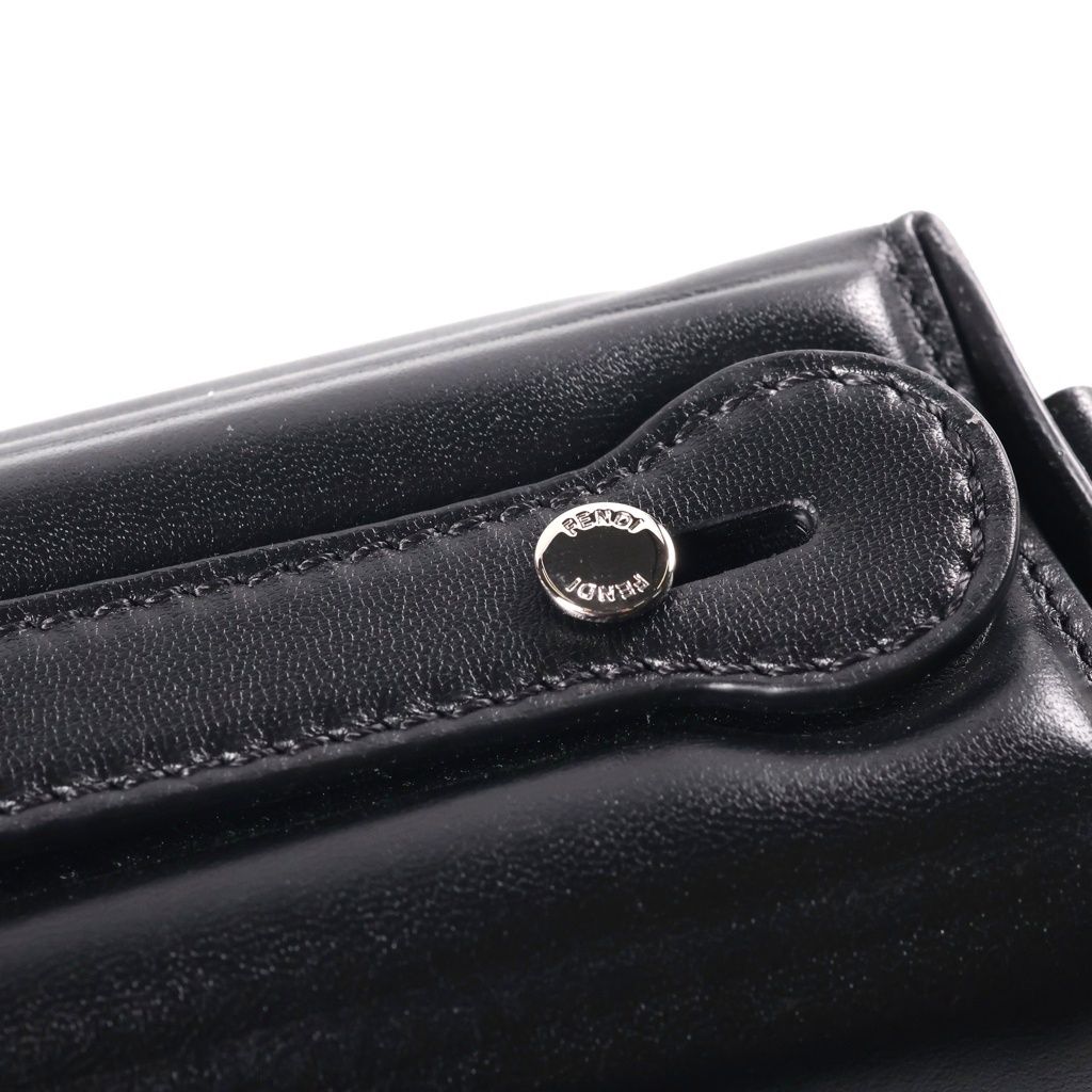 Fendi Baguette Soft Trunk Shoulder Bag 2-Way Black Leather — view 7