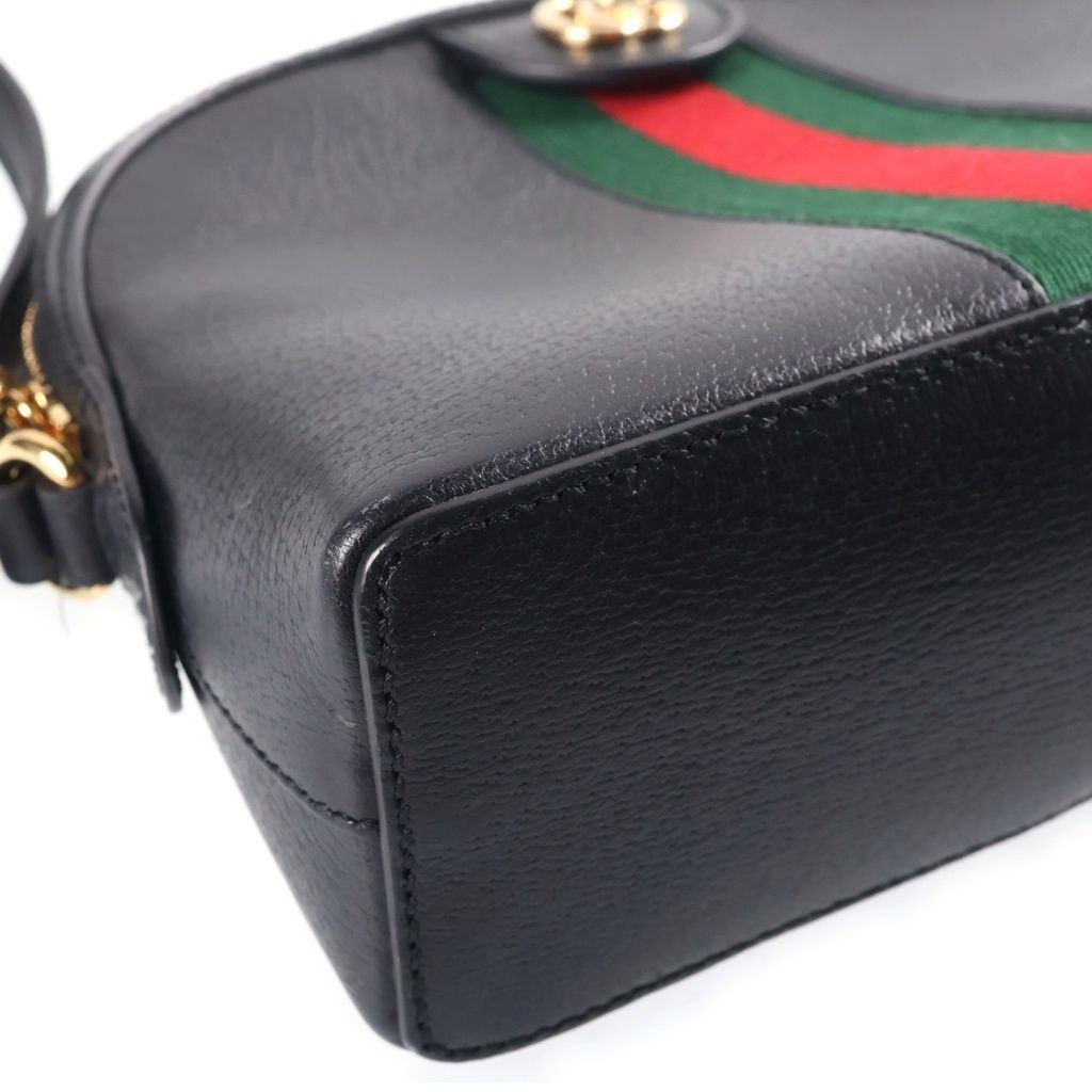Gucci Ophidia Shoulder Bag Small Sherry Line Leather Black — view 5