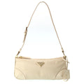 Prada Re Edition Tessuto Shoulder Bag Triangle Logo Nylon Leather Beige