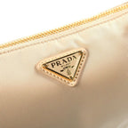 Prada Re Edition Tessuto Shoulder Bag Triangle Logo Nylon Leather Beige — view 6