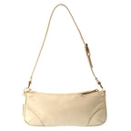 Prada Re Edition Tessuto Shoulder Bag Triangle Logo Nylon Leather Beige — view 2