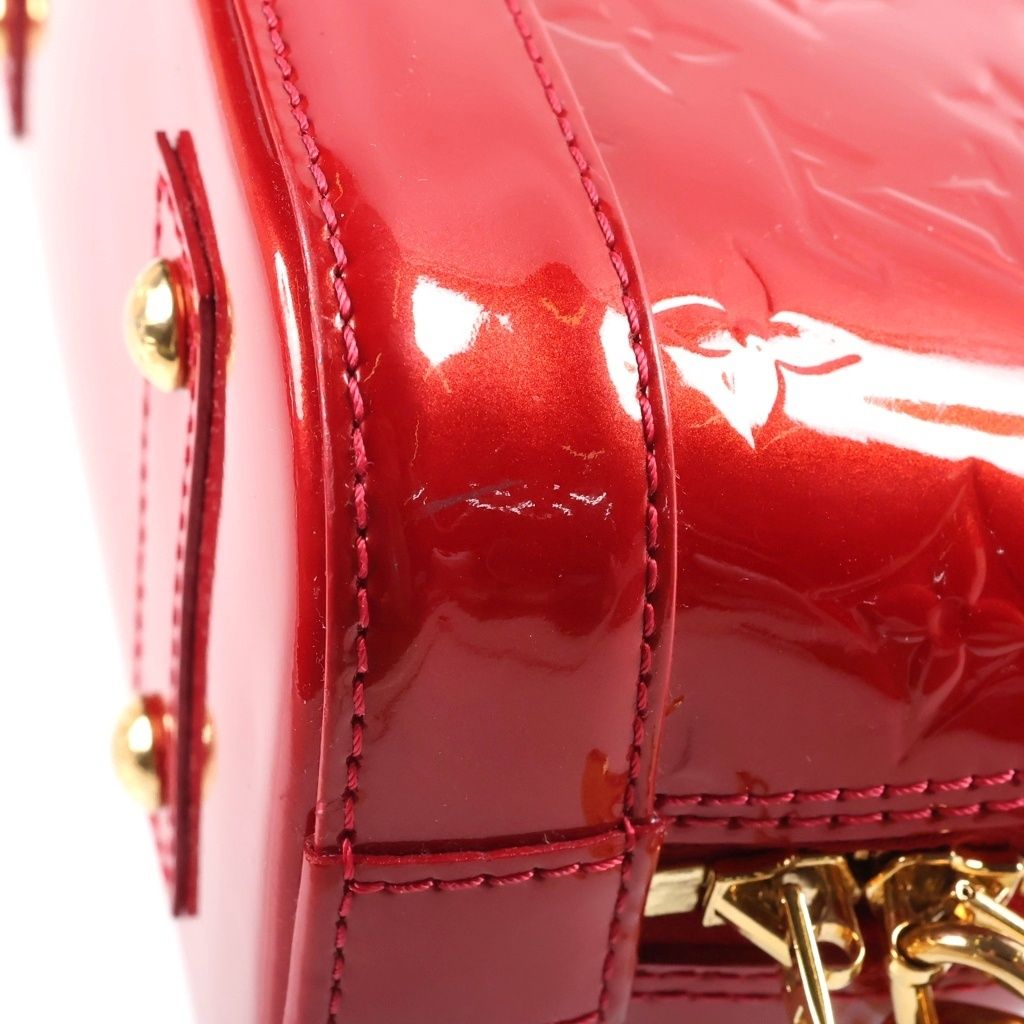 Louis Vuitton Monogram Vernis Alma BB 2-Way Shoulder Bag Red Patent — view 7