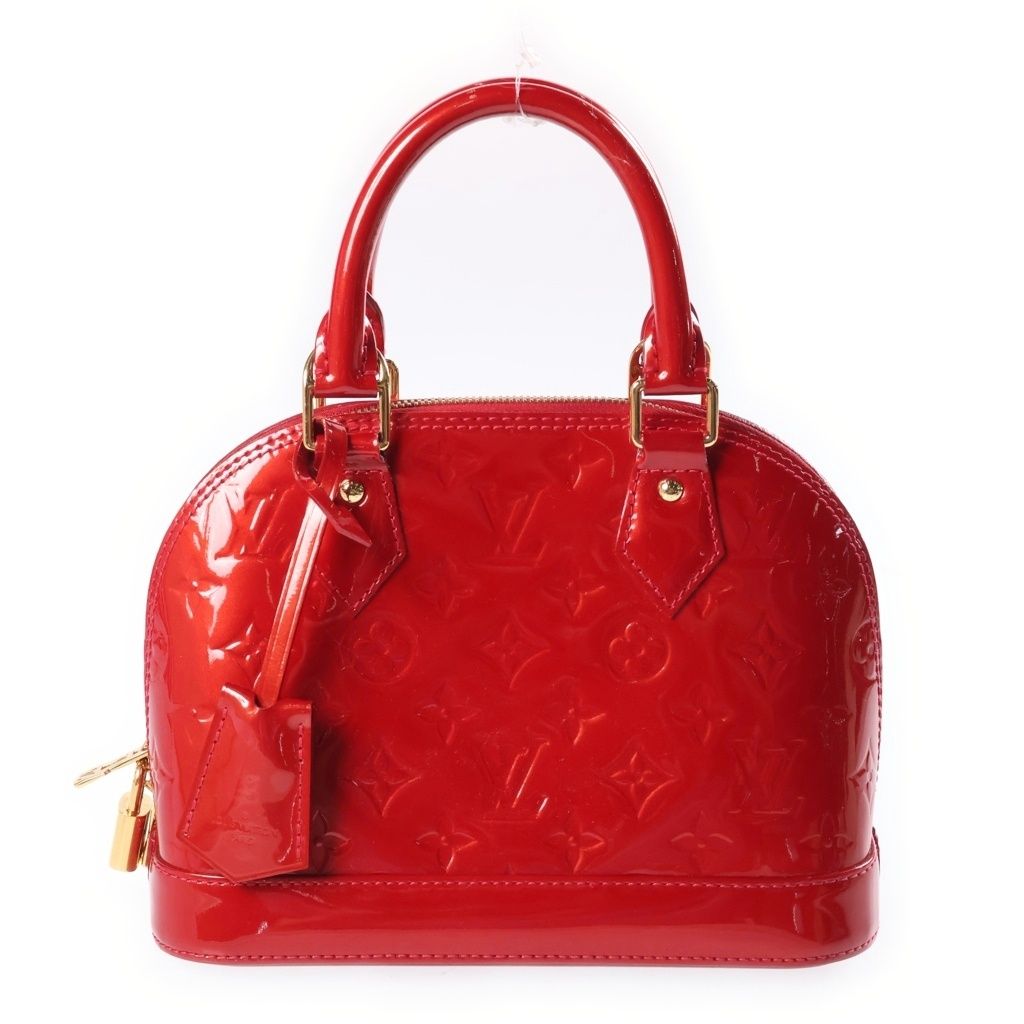 Louis Vuitton Monogram Vernis Alma BB 2-Way Shoulder Bag Red Patent