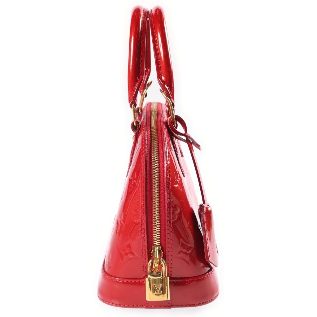 Louis Vuitton Monogram Vernis Alma BB 2-Way Shoulder Bag Red Patent — view 3