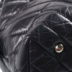 Chanel Cambon Chain Tote Bag V-stitch Leather CC Logo Black — view 5