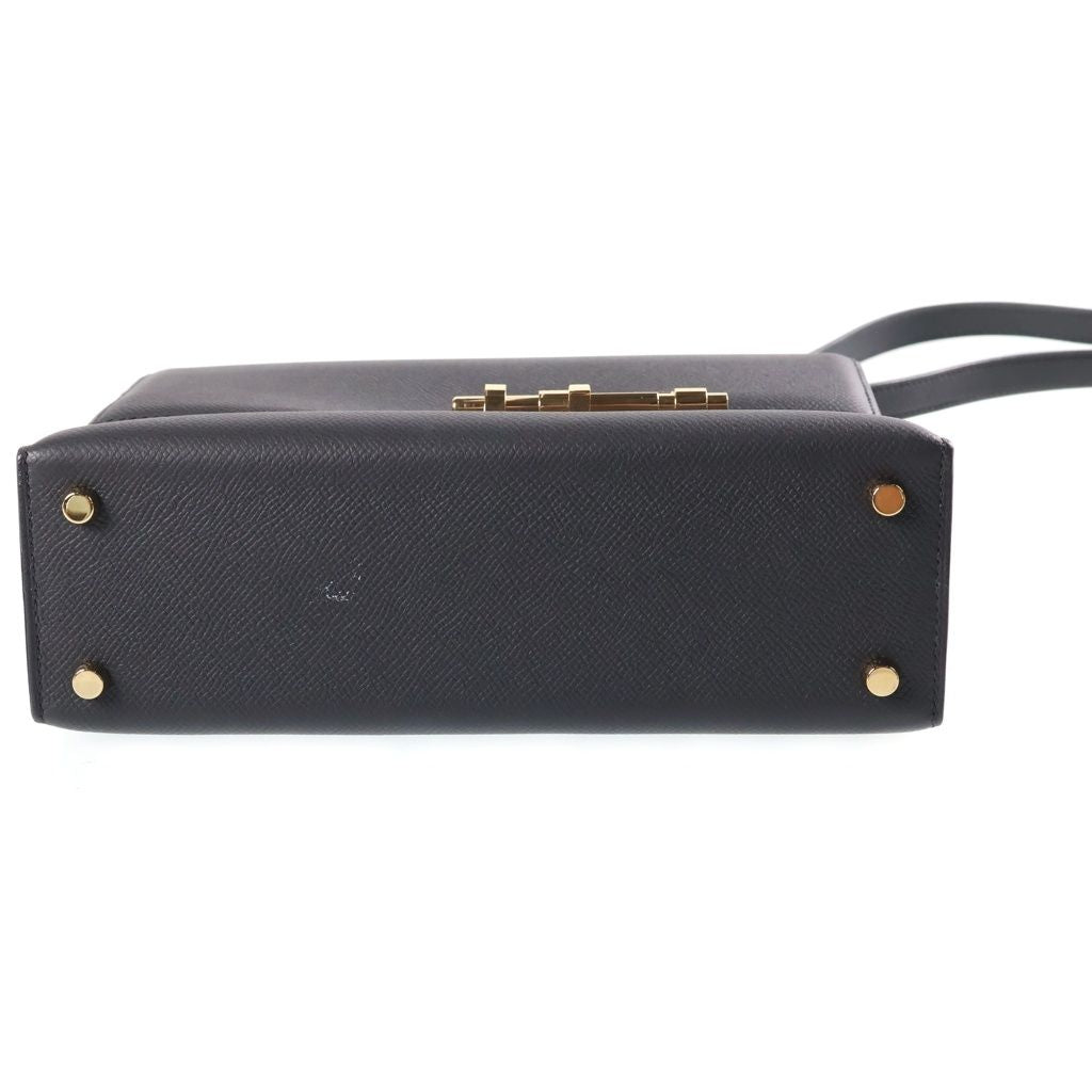 Hermes Epsom Gold Shoulder Bag Black — view 4