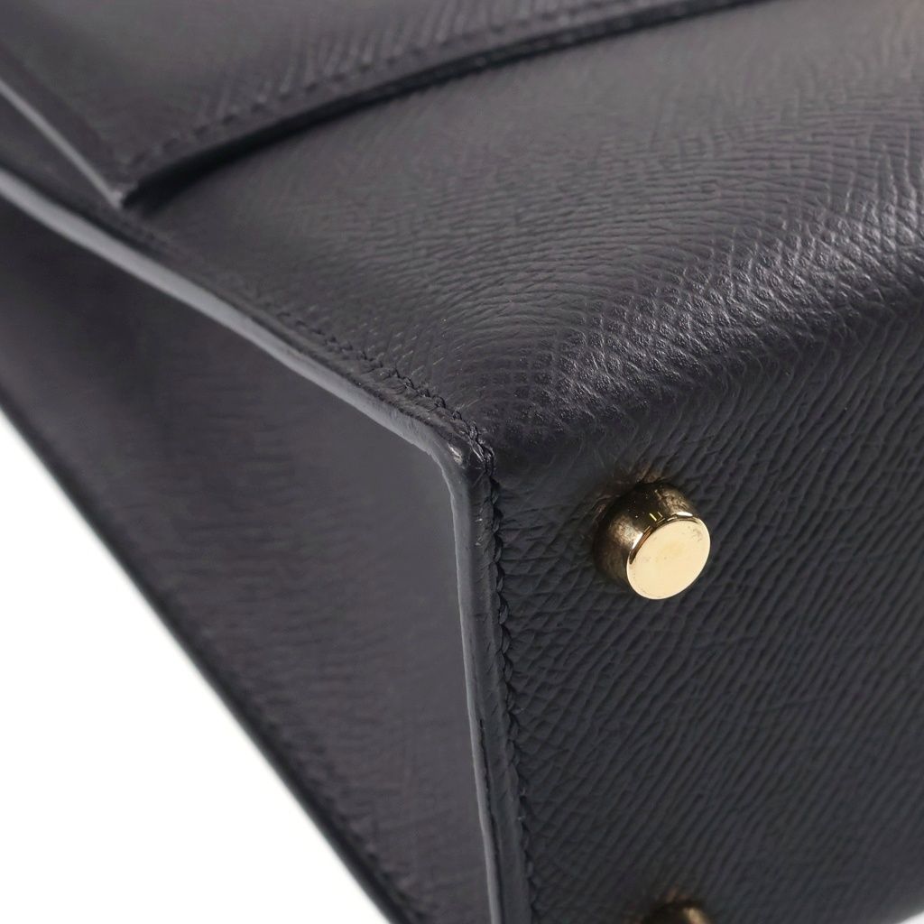 Hermes Epsom Gold Shoulder Bag Black — view 5