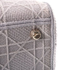 Dior Lady Delight Medium Canvas Gold 2-Way Shoulder Bag Gray — view 6