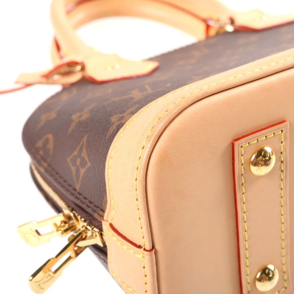 Louis Vuitton Monogram Alma BB Leather 2-Way Shoulder Bag Brown — view 5