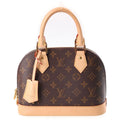 Louis Vuitton Monogram Alma BB Leather 2-Way Shoulder Bag Brown