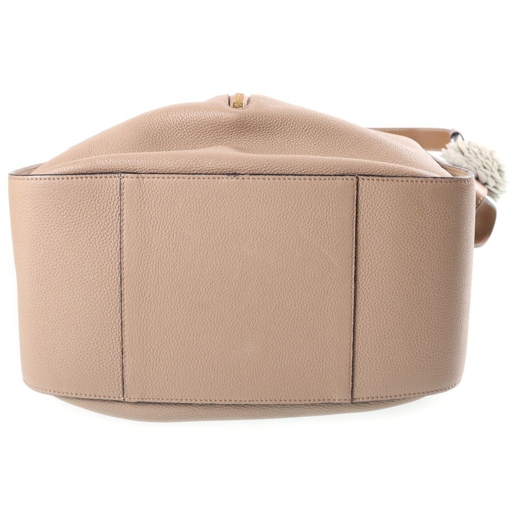 Loewe Hammock Small Taupe 2-Way Shoulder Bag Brown Leather Silver — view 4