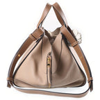 Loewe Hammock Small Taupe 2-Way Shoulder Bag Brown Leather Silver — view 3