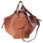Loewe Hammock Mini 2-Way Shoulder Bag Brown Leather Gold — view 2