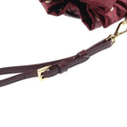 Prada Re-Nylon Triangle Logo Drawstring Pouch Mini Bag Bordeaux Wine — view 7