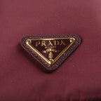 Prada Re-Nylon Triangle Logo Drawstring Pouch Mini Bag Bordeaux Wine — view 6