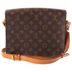 Louis Vuitton Monogram Cartouchiere GM Shoulder Bag Brown Leather Gold — view 2