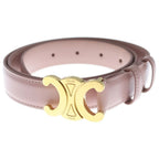 Celine Triomphe Leather Belt Pink Gold