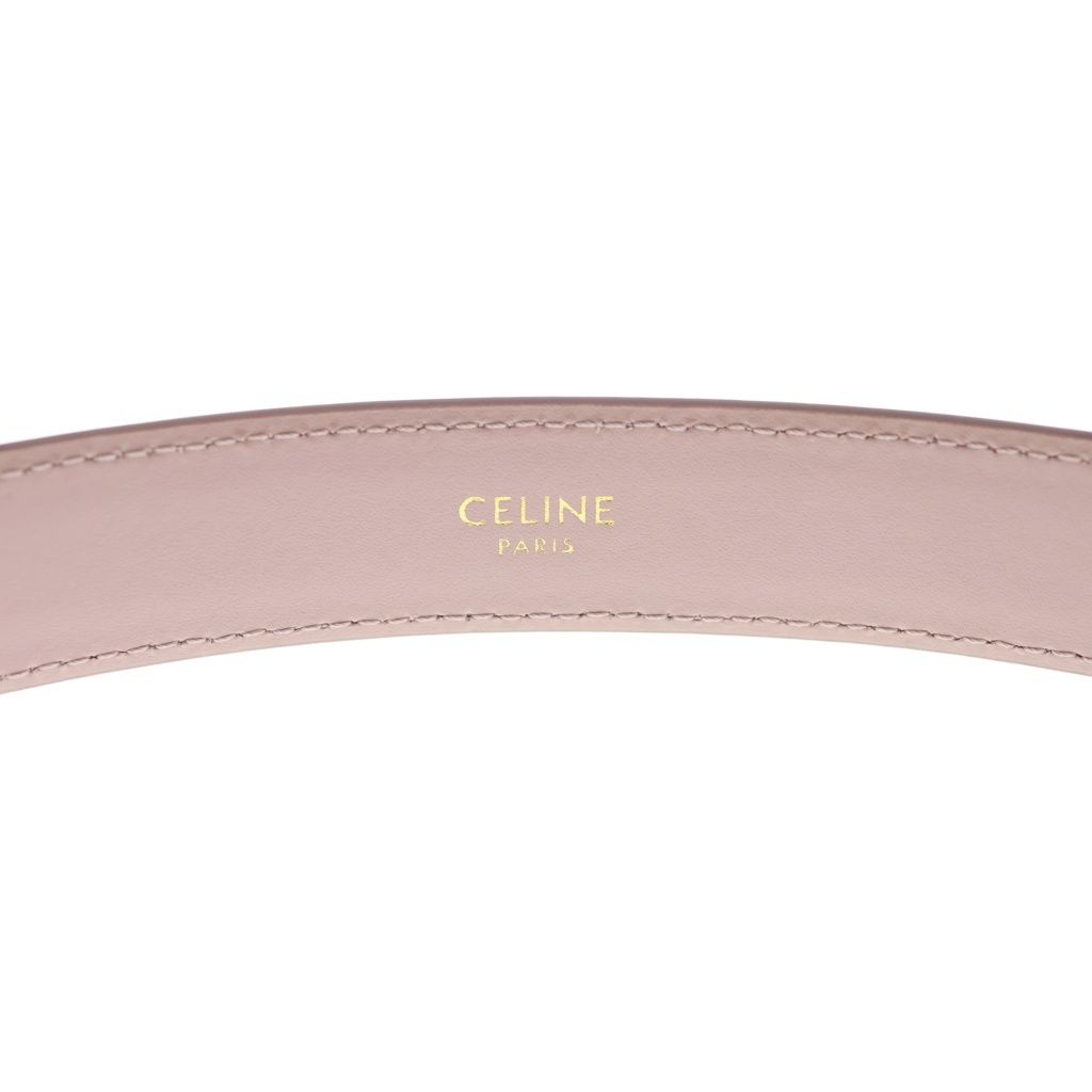 Celine Triomphe Leather Belt Pink Gold — view 5