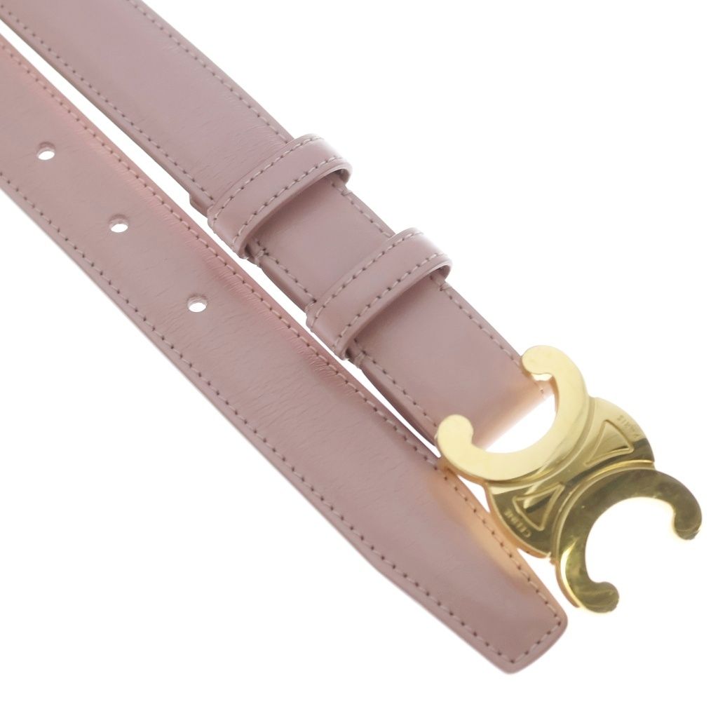 Celine Triomphe Leather Belt Pink Gold — view 4