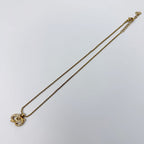 Dior CD Logo Knot Circle Necklace Plated Gold Vintage — view 2