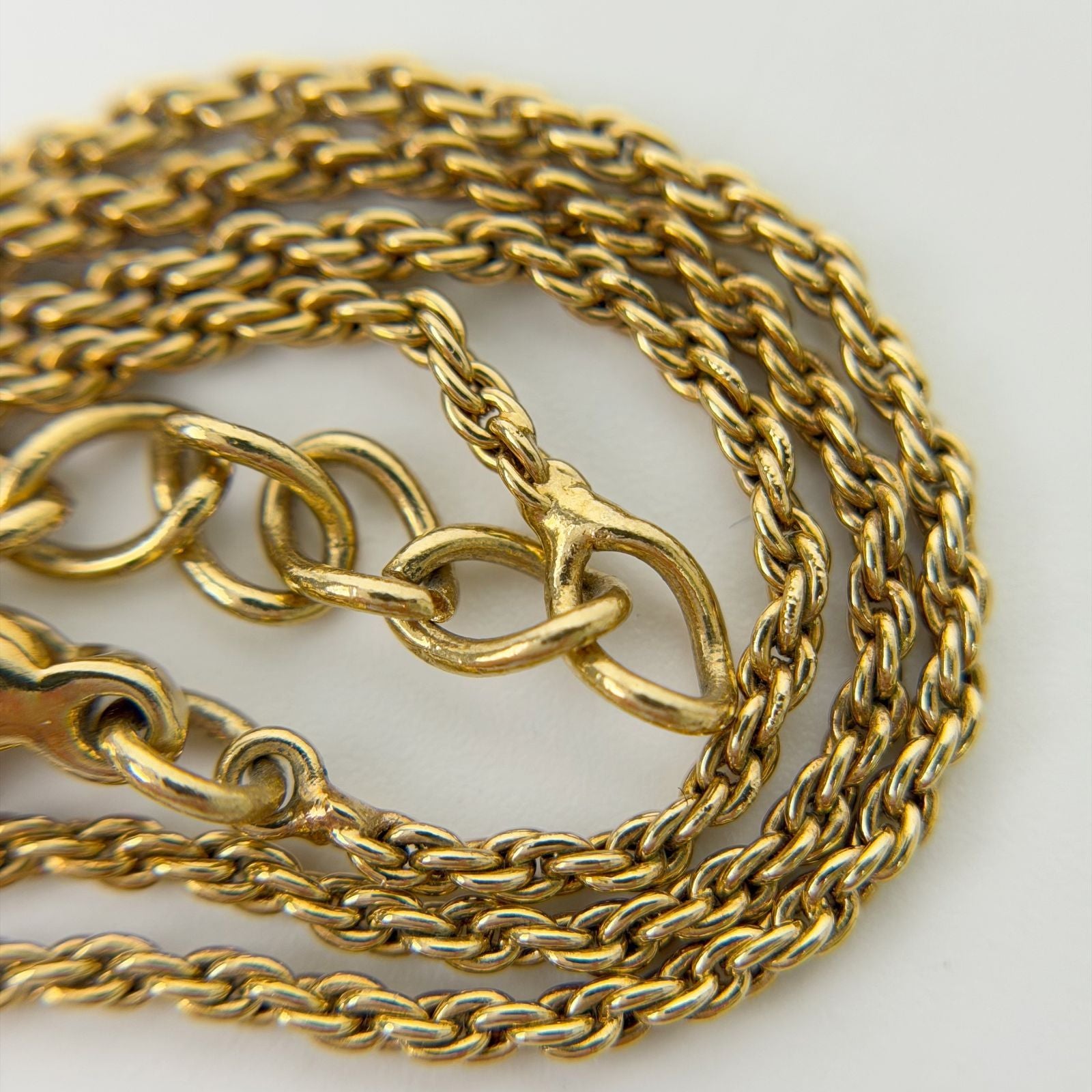 Dior CD Logo Knot Circle Necklace Plated Gold Vintage — view 4