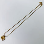 Dior CD Logo Knot Circle Necklace Plated Gold Vintage — view 3