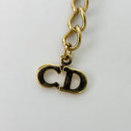 Dior CD Logo Knot Circle Necklace Plated Gold Vintage — view 6