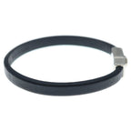 Louis Vuitton Bracelet Flower Edge Leather Black Silver — view 3