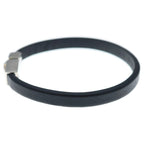 Louis Vuitton Bracelet Flower Edge Leather Black Silver — view 4