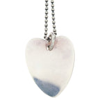 Gucci Heart Plate Necklace Ballchain Silver — view 3