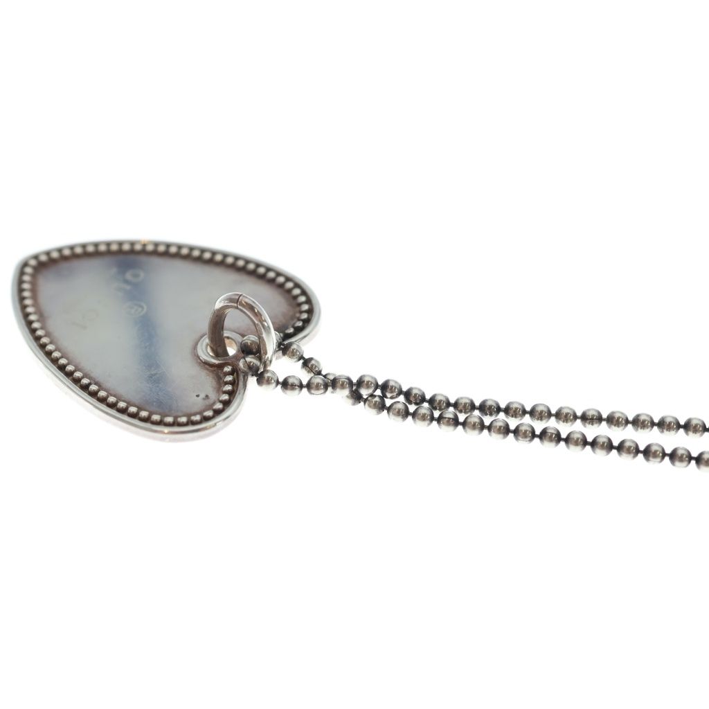 Gucci Heart Plate Necklace Ballchain Silver — view 6
