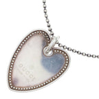 Gucci Heart Plate Necklace Ballchain Silver