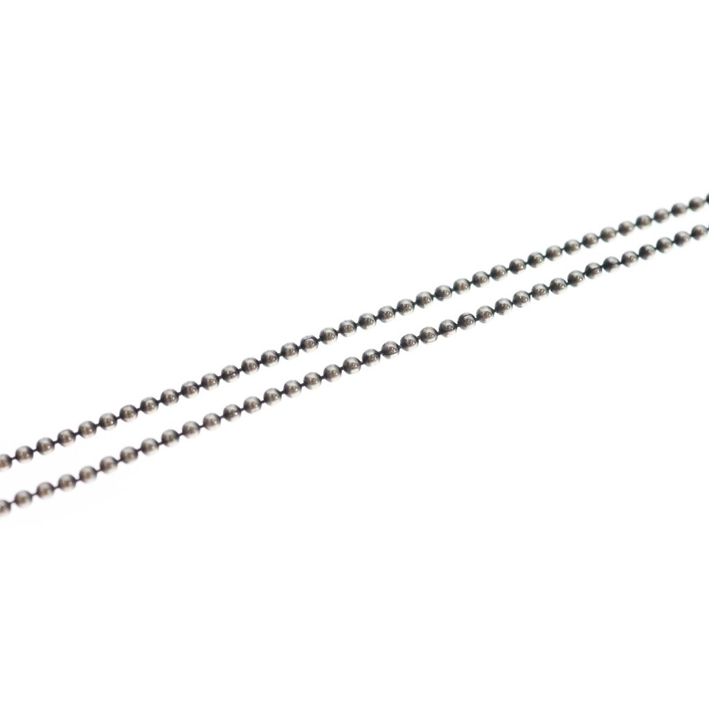 Gucci Heart Plate Necklace Ballchain Silver — view 4